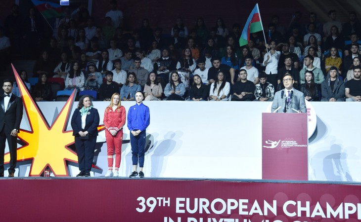 В Баку состоялась церемония торжественного открытия 39-го чемпионата Европы по художественной гимнастике