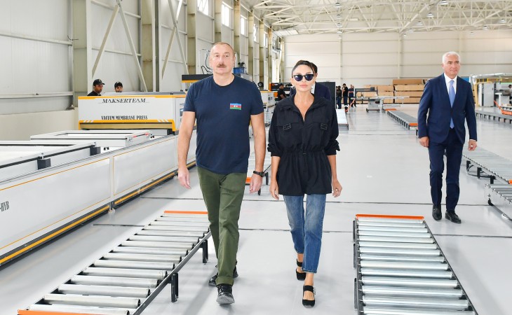 President and First Lady attended inauguration of furniture factory in Lachin industrial zone, viewed conditions created at several enterprises