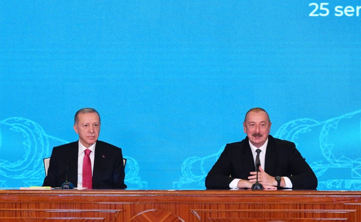 President Ilham Aliyev and President Recep Tayyip Erdogan made press statements