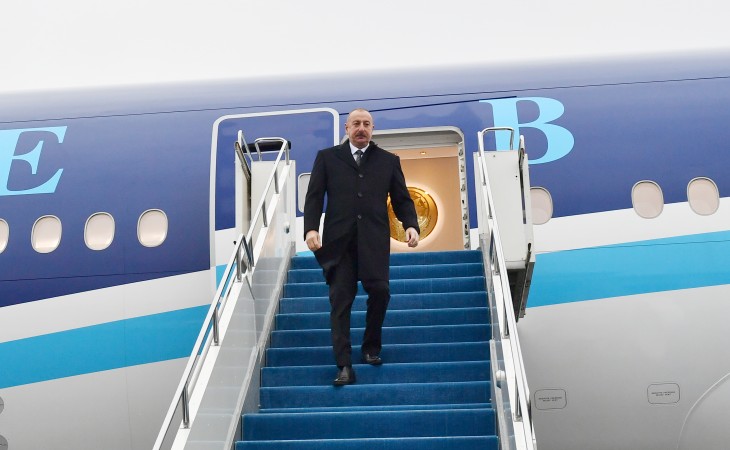 Президент Азербайджана Ильхам Алиев прибыл с визитом в Казахстан