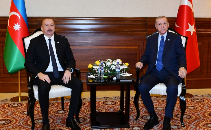 В Астане состоялась встреча Президента Азербайджана Ильхама Алиева и Президента Турции Реджепа Тайипа Эрдогана
