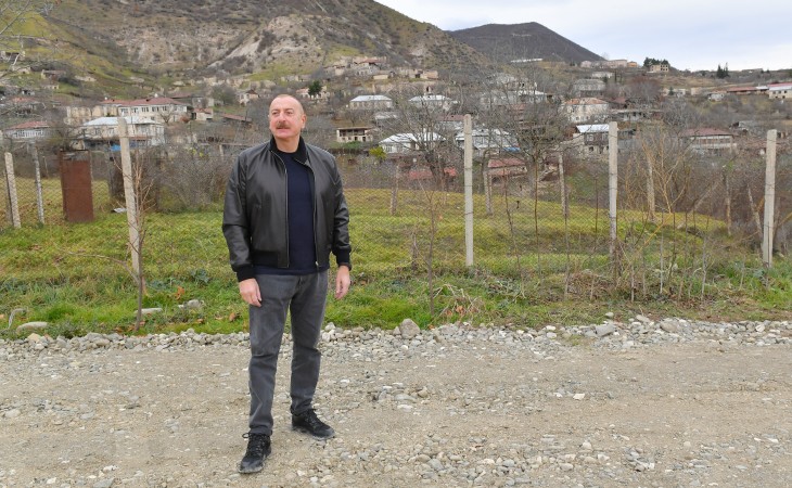 President Ilham Aliyev visited village of Pirjamal in Khojaly district