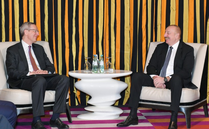 В Мюнхене состоялась встреча Президента Азербайджана Ильхама Алиева с исполнительным директором Восточногерманской бизнес-ассоциации