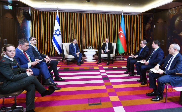 Президент Азербайджана Ильхам Алиев и Президент Израиля Ицхак Герцог встретились в Мюнхене 