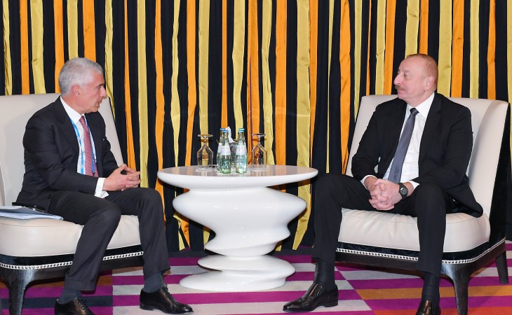 Президент Азербайджана Ильхам Алиев встретился в Мюнхене с генеральным содиректором компании Leonardo
