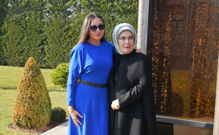 First Ladies of Azerbaijan and Türkiye held meeting in Ankara