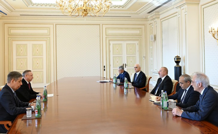 Prezident İlham Əliyev Rusiyanın Sankt-Peterburq şəhərinin qubernatorunu qəbul edib 