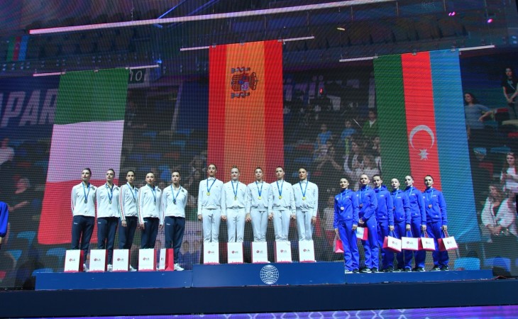 Bədii gimnastika üzrə Dünya Kuboku: Qrup hərəkətləri üzrə Azərbaycan komandası bürünc medal qazanıb