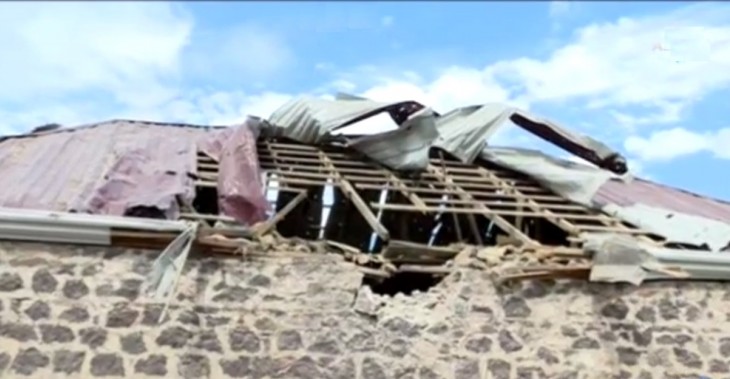 В результате артобстрела армянской армии нанесен ущерб домам и приусадебным участкам в селе Дондар Гушчу Товузского района