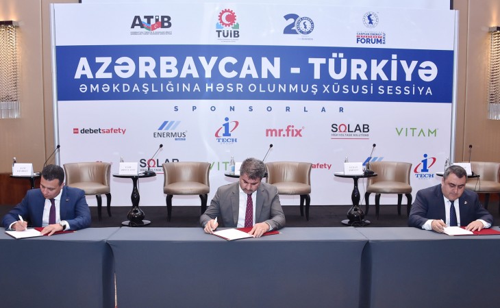 Caspian Energy Club, Turkey and Azerbaijan Businessmen and Industrialists Public Union and Azerbaijani-Turkish Businessmen's Union sign MoU
