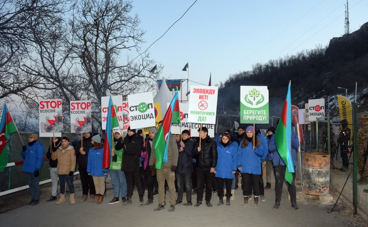 Peaceful protests of Azerbaijani eco-activists on Lachin–Khankendi road enter 50th day
