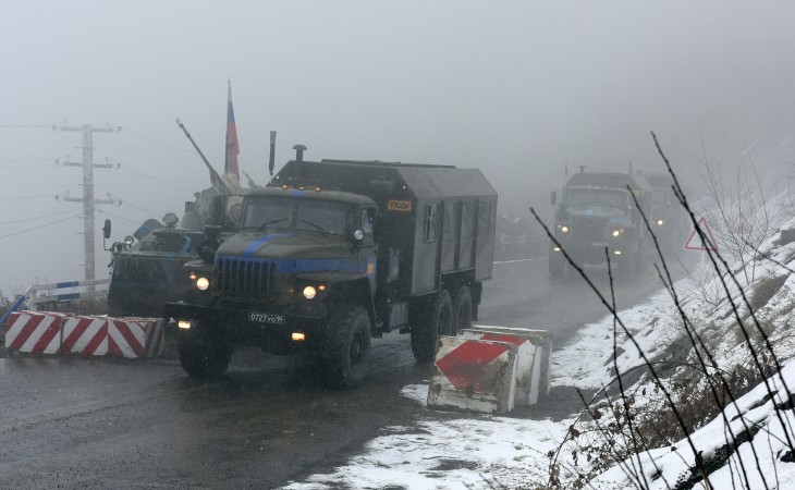 Nine Russian peacekeepers’ vehicles passed through protest area without hindrance
