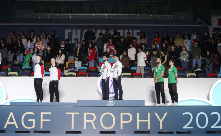 Казахстанский батутист Данил Мусабаев занял первое место на соревнованиях Кубка мира в Баку