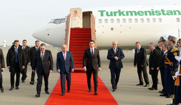 President of Turkmenistan arrives in Azerbaijan