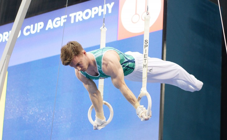 Азербайджанский гимнаст Никита Симонов занял первое место на Кубке мира