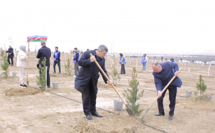 Ulu Öndər Heydər Əliyevin 100 illik yubileyi ilə əlaqədar növbəti ağacəkmə tədbiri keçirilib