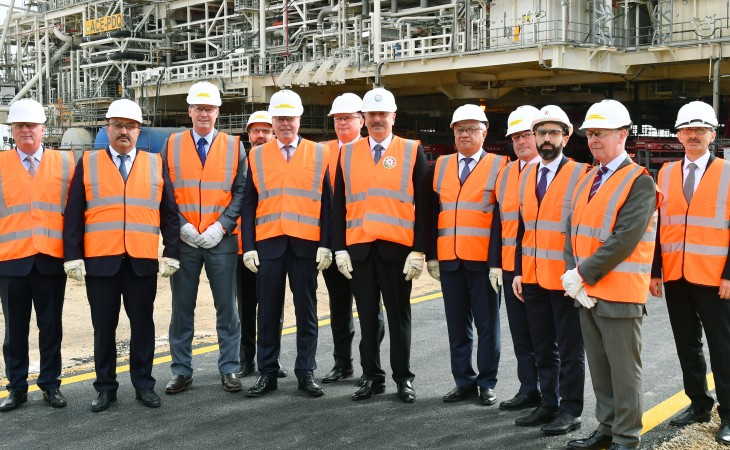 President Ilham Aliyev attended sail-away ceremony for Azeri-Central-East platform topsides