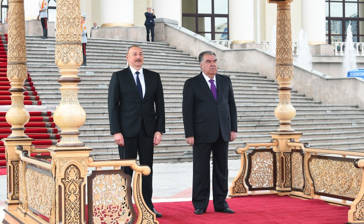 Official welcome ceremony was held for President Ilham Aliyev in Dushanbe