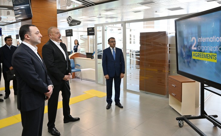 President Ilham Aliyev and Prime Minister Irakli Garibashvili visited Gabala regional “ASAN xidmet” center