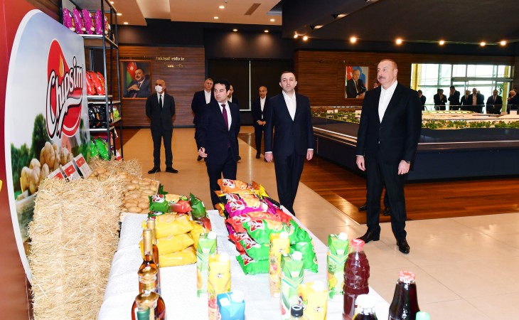 President Ilham Aliyev and Prime Minister Irakli Garibashvili visited Gabala Food Village