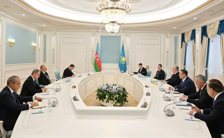 Presidents of Azerbaijan and Kazakhstan held meeting in limited format