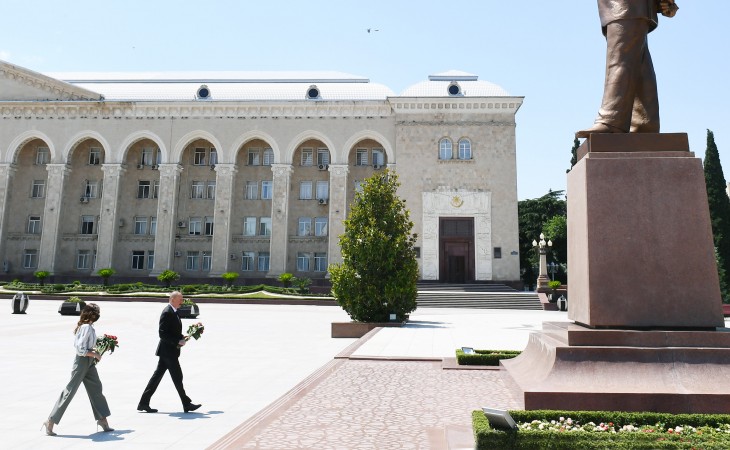 President Ilham Aliyev arrived in Ganja city for visit