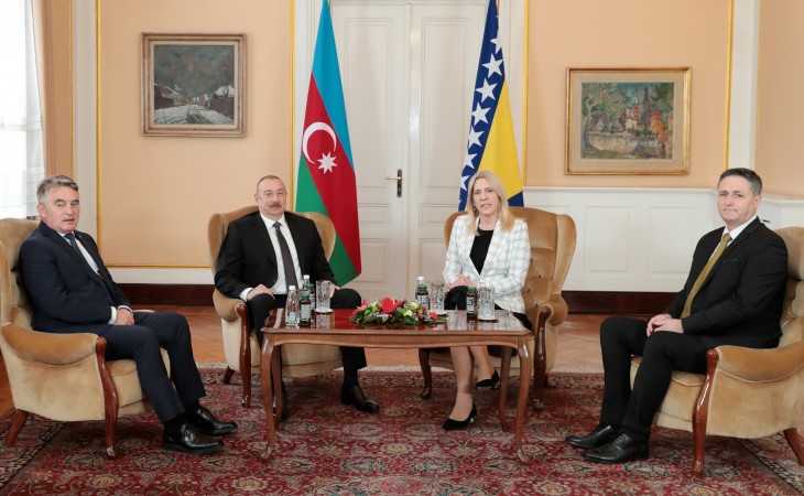 President Ilham Aliyev held meeting with Chairwoman and members of Presidency of Bosnia and Herzegovina in Sarajevo