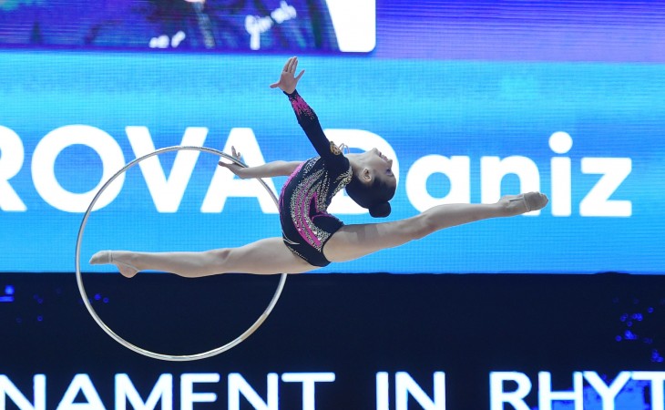 “AGF Trophy”: Polşalı gimnast Liliana Levinska halqa ilə təsnifat yarışlarına başçılıq edir