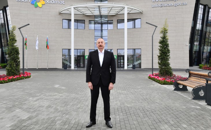 President Ilham Aliyev was interviewed by Azerbaijan Television in city of Salyan