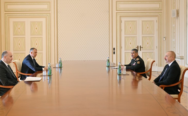 President Ilham Aliyev received Defense Minister of Georgia