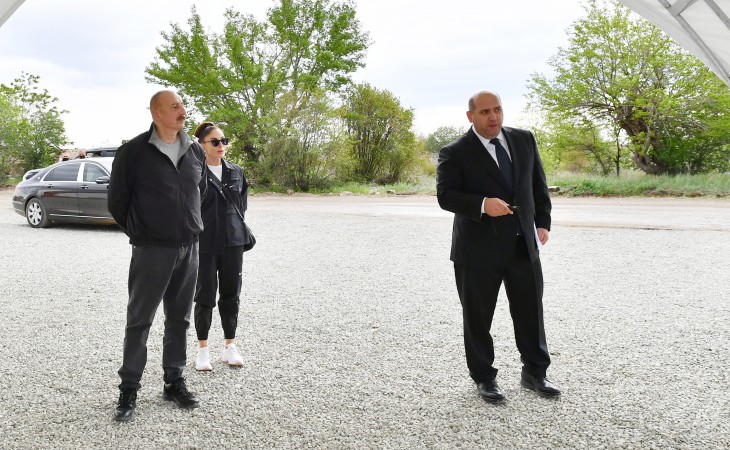 Ağdam şəhərində inzibati binanın təməli qoyulub