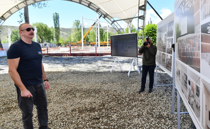 President Ilham Aliyev viewed construction progress of Zangilan Convention Center