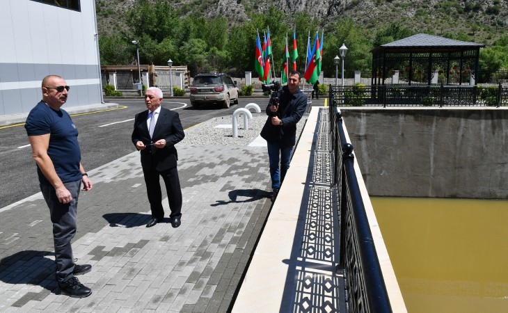 President Ilham Aliyev viewed construction progress at “Sarigishlag” hydroelectric power station owned by “Azerenergy” in Zangilan