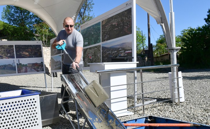 President Ilham Aliyev and First Lady Mehriban Aliyeva attended groundbreaking ceremony for Administrative Center in Tugh village