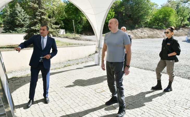 President Ilham Aliyev and First Lady Mehriban Aliyeva were informed of tourism development concept of Hadrut