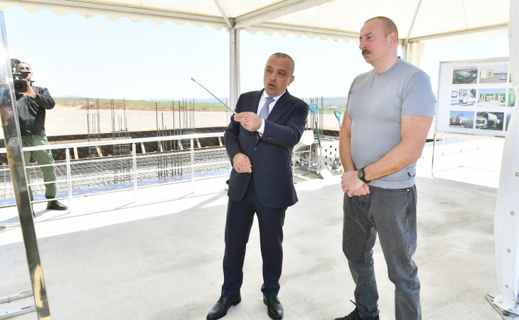 Füzuli şəhərinin içməli su təchizatı, kanalizasiya və yağış suları sistemləri kompleksinin təməli qoyulub