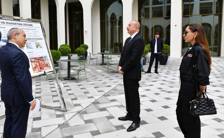 President Ilham Aliyev and First Lady Mehriban Aliyeva attended inauguration of Shusha Hotel-Congress Central Complex