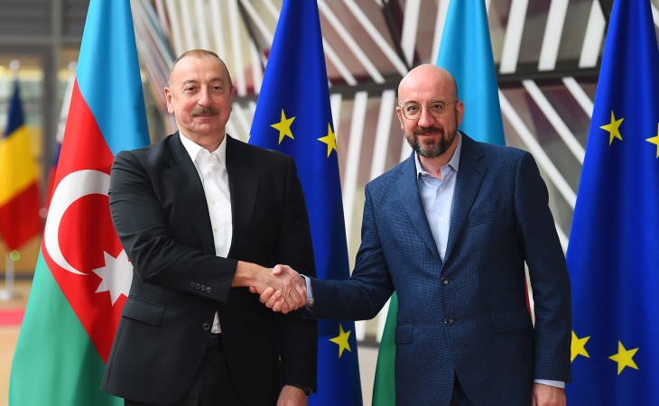 President Ilham Aliyev met with President of European Council Charles Michel in Brussels