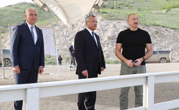 Laçın rayonunun Zabux kəndində aparılan tikinti işləri ilə tanışlıq