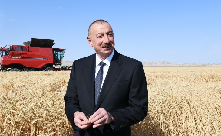 Prezident İlham Əliyev Samuxda “Aqro Dairy” MMC-nin aqroparkının fəaliyyəti ilə tanış olub