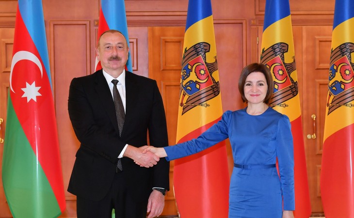 Kişineuda Azərbaycan Prezidenti İlham Əliyevin Moldova Prezidenti Maya Sandu ilə görüşü olub