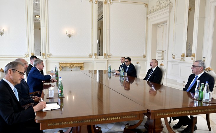 Prezident İlham Əliyev Beynəlxalq Olimpiya Komitəsinin Prezidentini qəbul edib