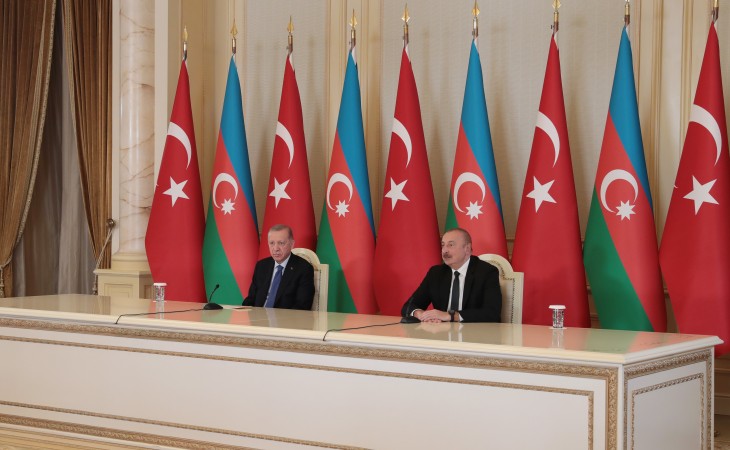 Azərbaycan və Türkiyə prezidentləri mətbuata bəyanatlarla çıxış ediblər 