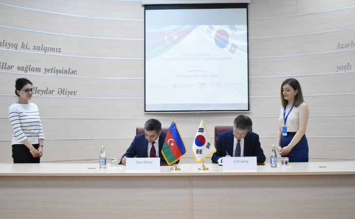 Koreya hökuməti ölkəmizə tibbi avadanlıqlar ianə edib