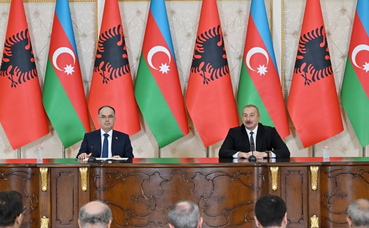 Azərbaycan və Albaniya prezidentləri mətbuata bəyanatlarla çıxış ediblər