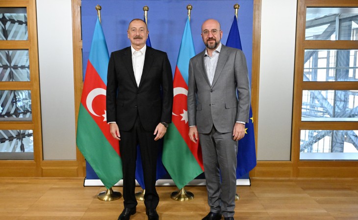 President Ilham Aliyev held meeting with President of European Council Charles Michel in Brussels