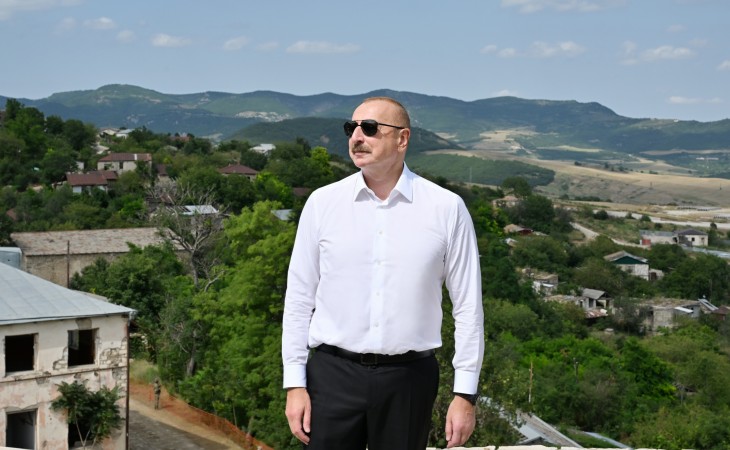 President Ilham Aliyev visited liberated Chanagchi and Sighnag villages of Khojaly district