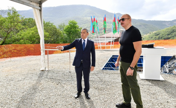 President Ilham Aliyev examined reconstruction works to be carried out in Dashalti village of Shusha district