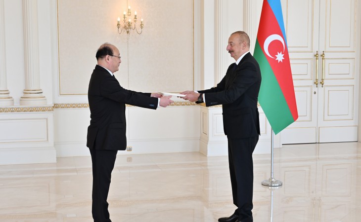 President Ilham Aliyev received credentials of incoming ambassador of Democratic People's Republic of Korea