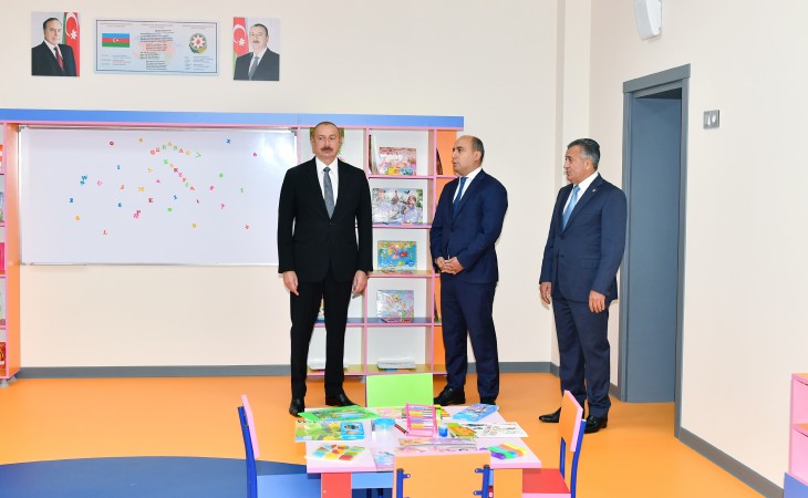 President Ilham Aliyev attended inauguration of new building of Khirdalan city secondary school No 11